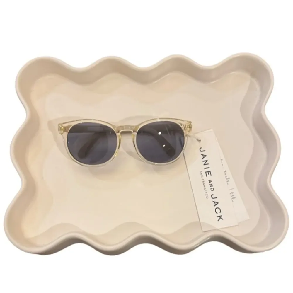 Janie And Jack Classic Gold Clear Frame Sunglasses 0-2Y